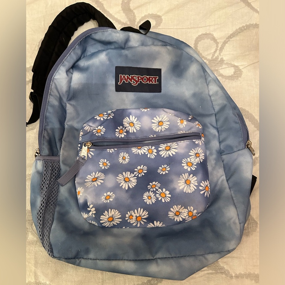 JanSport Blue Floral Backpack